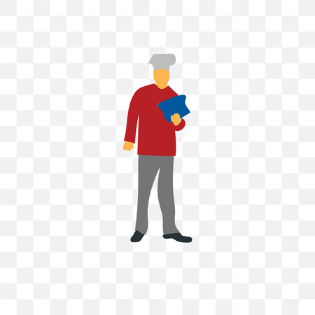 Chef vector icon isolated on transparent background, Chef logo conceptのイラスト素材