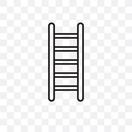 Ladder vector icon isolated on transparent background, Ladder logo conceptのイラスト素材