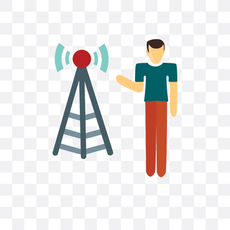 IT specialist vector icon isolated on transparent background, IT specialist logo conceptのイラスト素材