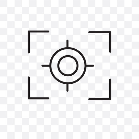 Focus vector icon isolated on transparent background, Focus logo conceptのイラスト素材
