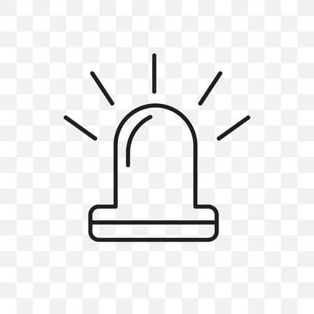 Alarm vector icon isolated on transparent background, Alarm logo conceptのイラスト素材