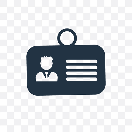 Id card vector icon isolated on transparent background, Id card logo conceptのイラスト素材
