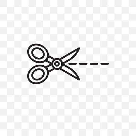 Scissors vector icon isolated on transparent background, Scissors logo conceptのイラスト素材