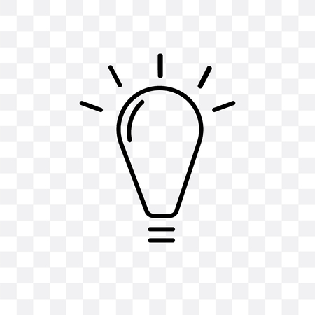 Idea vector icon isolated on transparent background, Idea logo conceptのイラスト素材