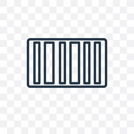 Bar code vector icon isolated on transparent background, Bar code logo conceptのイラスト素材