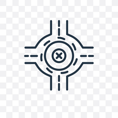 Roundabout vector icon isolated on transparent background, Roundabout logo conceptのイラスト素材