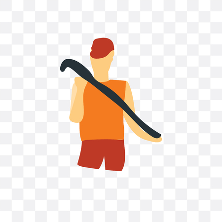 Golfer vector icon isolated on transparent background, Golfer  conceptのイラスト素材