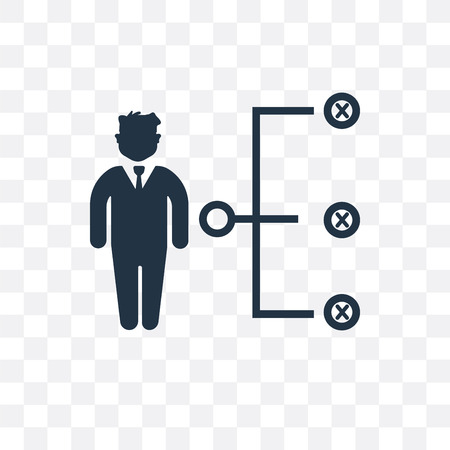 Manager vector icon isolated on transparent background, Manager  conceptのイラスト素材