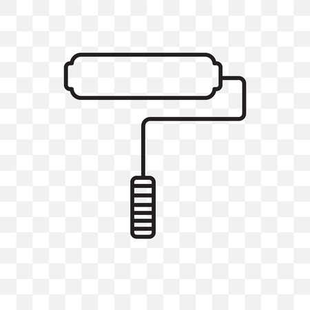 Paint roller vector icon isolated on transparent background, Paint roller  conceptのイラスト素材