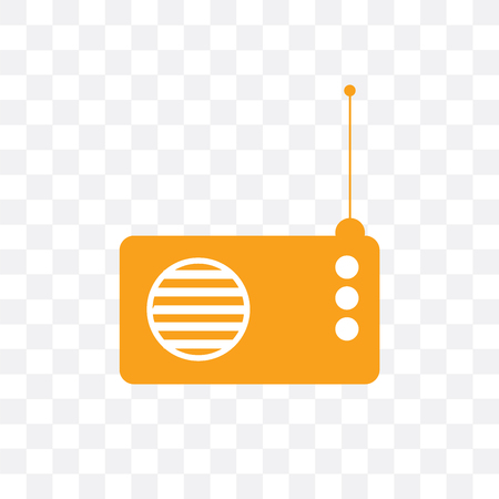 Radio vector icon isolated on transparent background, Radio  conceptのイラスト素材