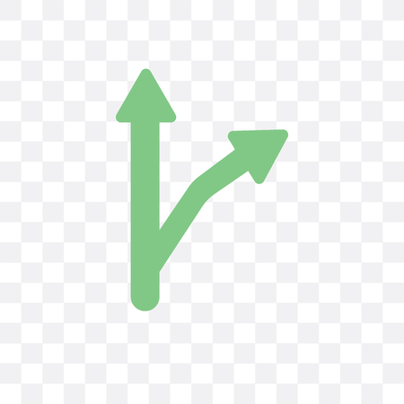 Detour vector icon isolated on transparent background, Detour  conceptのイラスト素材