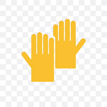 Gloves vector icon isolated on transparent background, Gloves  conceptのイラスト素材