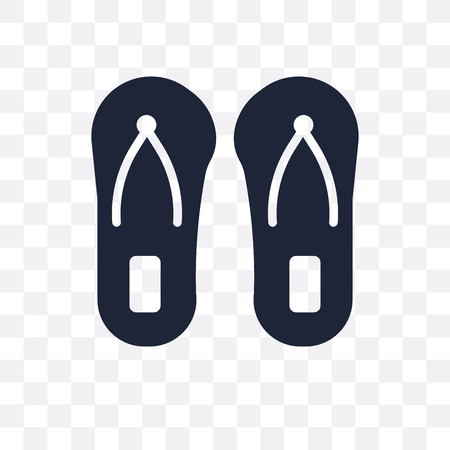 Flip flops transparent icon. Flip flops symbol design from Travel collection. Simple element vector illustration on transparent background.のイラスト素材