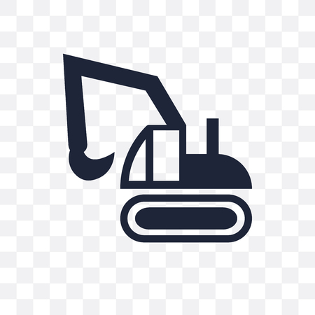 Excavator transparent icon. Excavator symbol design from Construction collection. Simple element vector illustration on transparent background.のイラスト素材