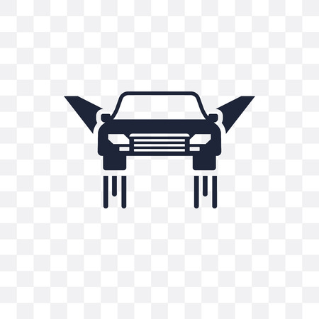 Flying car transparent icon. Flying car symbol design from Future technology collection.のイラスト素材