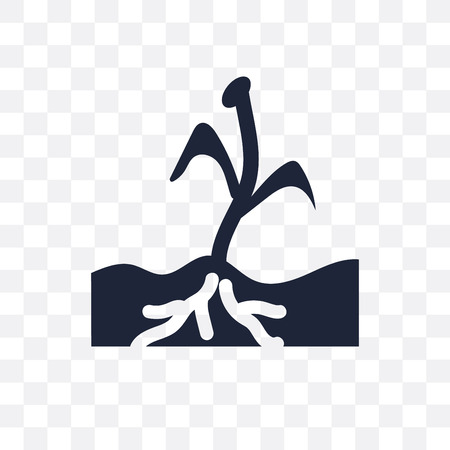 plant Sprout transparent icon. plant Sprout symbol design from Agriculture, Farming and Gardening collection. Simple element vector illustration on transparent background.のイラスト素材