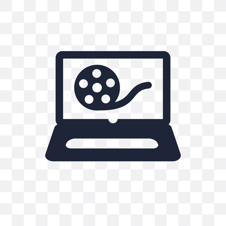 Movie transparent icon. Movie symbol design from Cinema collection. Simple element vector illustration on transparent background.のイラスト素材