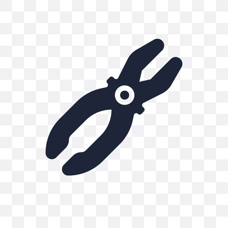 Plier transparent icon. Plier symbol design from Construction collection. Simple element vector illustration on transparent background.のイラスト素材