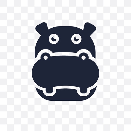 Hippopotamus transparent icon. Hippopotamus symbol design from Animals collection. Simple element vector illustration on transparent background.のイラスト素材