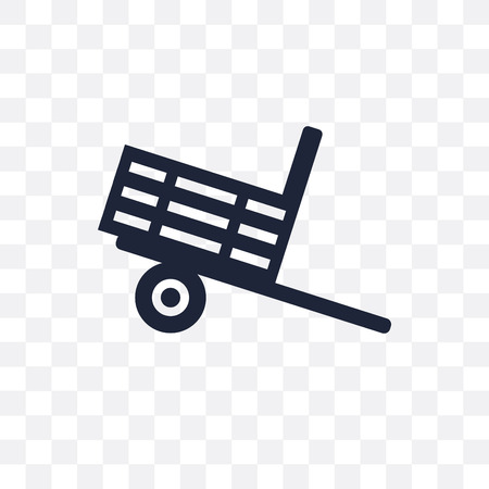 farm Trailer transparent icon. farm Trailer symbol design from Agriculture, Farming and Gardening collection. Simple element vector illustration on transparent background.のイラスト素材
