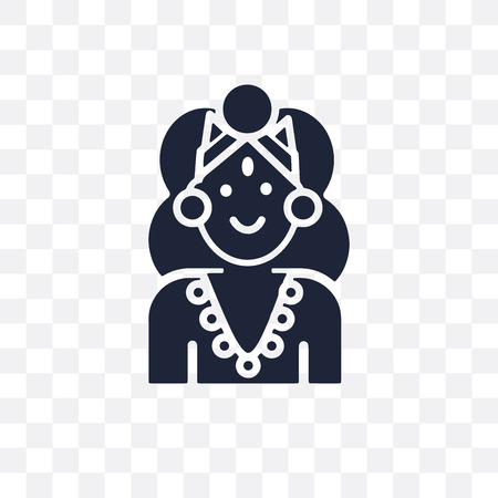 Alamelu transparent icon. Alamelu symbol design from India collection. Simple element vector illustration on transparent background.のイラスト素材