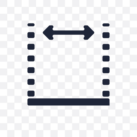 Dimensions transparent icon. Dimensions symbol design from Geometry collection. Simple element vector illustration on transparent background.のイラスト素材