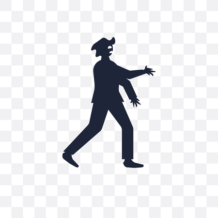 Zombie transparent icon. Zombie symbol design from Fairy tale collection. Simple element vector illustration on transparent background.のイラスト素材