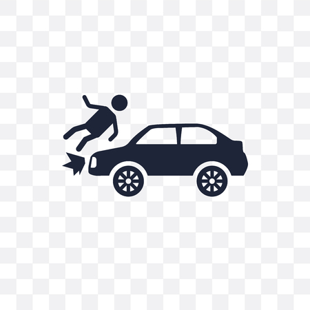 Frontal crash transparent icon. Frontal crash symbol design from coverage collection.のイラスト素材
