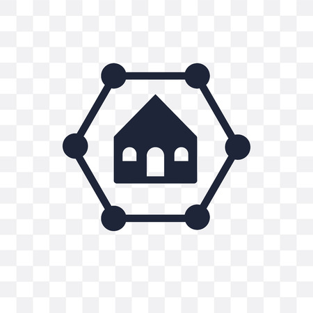 Home network transparent icon. Home network symbol design from Networking collection. Simple element vector illustration on transparent background.のイラスト素材