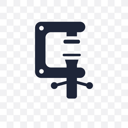 Clamp transparent icon. Clamp symbol design from Industry collection. Simple element vector illustration on transparent background.のイラスト素材