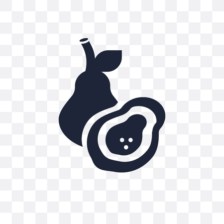 Avocado transparent icon. Avocado symbol design from Fruit and vegetables collection. Simple element vector illustration on transparent background.のイラスト素材
