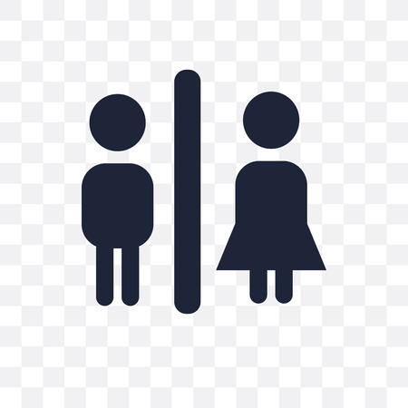 Restroom transparent icon and symbol design. Simple element vector illustration on transparent background.のイラスト素材