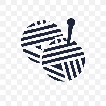 Yarn ball transparent icon. Yarn ball symbol design from Sew collection. Simple element vector illustration on transparent background.のイラスト素材