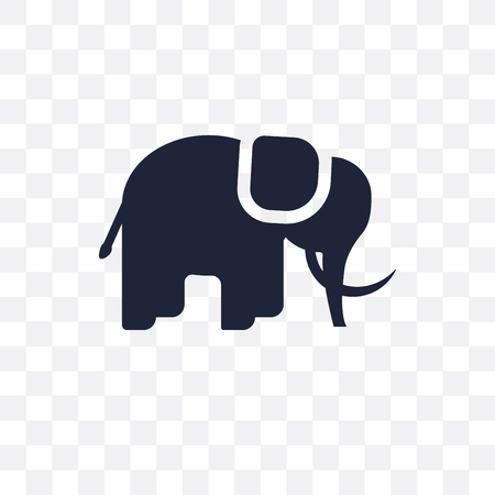 Mammoth transparent icon. Simple element vector illustration on transparent background.のイラスト素材