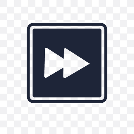 Forward transparent icon. Forward symbol design from Web navigation collection. Simple element vector illustration on transparent background.のイラスト素材