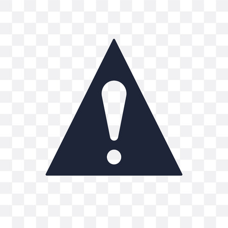 Warning sign transparent icon. Warning sign symbol design from Traffic signs collection. Simple element vector illustration on transparent background.のイラスト素材