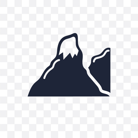 Terrain transparent icon. Terrain symbol design from Maps and locations collection. Simple element vector illustration on transparent background.のイラスト素材
