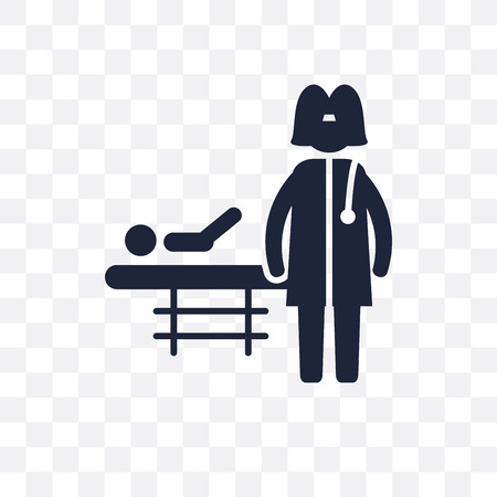 Pediatrician transparent icon. Pediatrician symbol design from Professions collection. Simple element vector illustration on transparent background.のイラスト素材