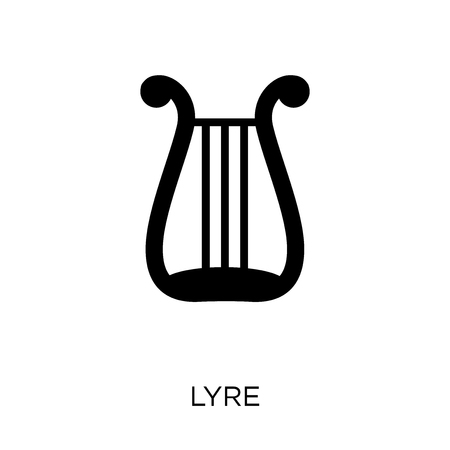 Lyre icon. Lyre symbol design from Music collection. Simple element vector illustration on white background.のイラスト素材