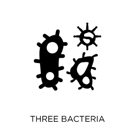 Three Bacteria icon. Three Bacteria symbol design from Human Body Parts collection.のイラスト素材