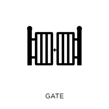 Gate icon. Gate symbol design from Architecture collection. Simple element vector illustration on white background.のイラスト素材