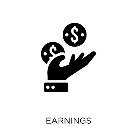 Earnings icon. Earnings symbol design from Human resources collection.のイラスト素材