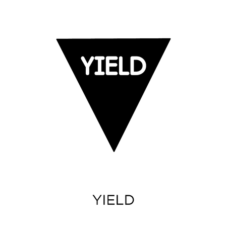 Yield sign icon. Yield sign symbol design from Traffic signs collection. Simple element vector...