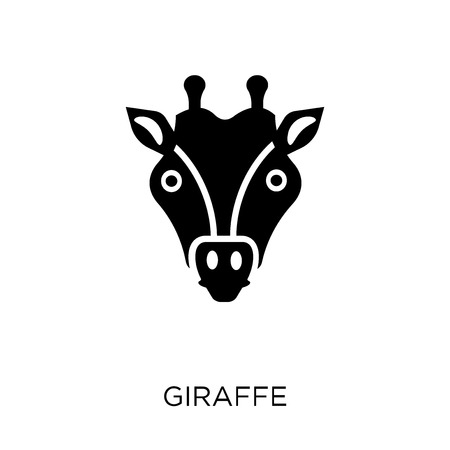 Giraffe icon. Giraffe symbol design from Animals collection. Simple element vector illustration on white background.のイラスト素材