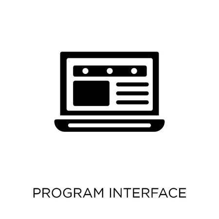 Program Interface icon. Program Interface symbol design from Programming collection. Simple element vector illustration on white background.のイラスト素材