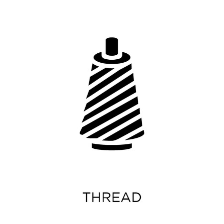 Thread icon. Thread symbol design from Sew collection. Simple element vector illustration on white background.のイラスト素材
