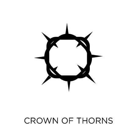 Crown of thorns icon. Crown of thorns symbol design from Religion collection. Simple element vector illustration on white background.のイラスト素材