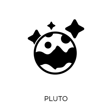Pluto icon. Pluto symbol design from Astronomy collection.のイラスト素材