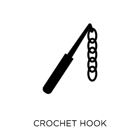 crochet hook icon. crochet hook symbol design from Sew collection. Simple element vector illustration on white background.のイラスト素材