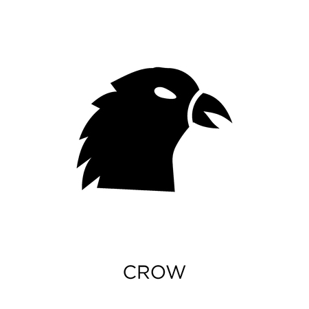 Crow icon. Crow symbol design from Animals collection. Simple element vector illustration on white background.のイラスト素材
